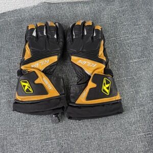 Klim Element GTX Long Gauntlet Gloves XL Black Tan Gore-Tex X-Trafit Leather ADV